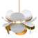 Ginger One Light Chandelier in Gold Leaf (68|314-43-GL/SWH)
