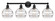 Edison Four Light Bath Vanity in Matte Black (405|616-4W-BK-G556-8CL)