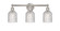 Edison Three Light Bath Vanity in Brushed Satin Nickel (405|616-3W-SN-G559-5CL)