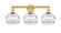 Edison Three Light Bath Vanity in Satin Gold (405|616-3W-SG-G556-8CL)
