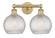 Edison Two Light Bath Vanity in Brushed Brass (405|616-2W-BB-G122C-8CL)