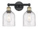 Edison Two Light Bath Vanity in Black Antique Brass (405|616-2W-BAB-G558-6SDY)