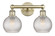 Edison Two Light Bath Vanity in Antique Brass (405|616-2W-AB-G122C-6CL)