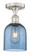 Edison One Light Semi-Flush Mount in Brushed Satin Nickel (405|616-1F-SN-G558-6BL)