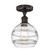 Edison One Light Semi-Flush Mount in Satin Gold (405|616-1F-SG-G556-8CL)