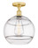 Edison One Light Semi-Flush Mount in Satin Gold (405|616-1F-SG-G556-12CL)
