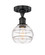 Edison One Light Semi-Flush Mount in Matte Black (405|616-1F-BK-G556-6CL)