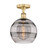 Edison One Light Semi-Flush Mount in Brushed Brass (405|616-1F-BB-G556-10SM)