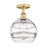 Edison One Light Semi-Flush Mount in Brushed Brass (405|616-1F-BB-G556-10CL)
