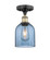 Edison One Light Semi-Flush Mount in Black Antique Brass (405|616-1F-BAB-G558-6BL)