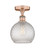 Edison One Light Semi-Flush Mount in Antique Copper (405|616-1F-AC-G122C-8CL)