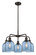 Downtown Urban Five Light Chandelier in Oil Rubbed Bronze (405|516-5CR-OB-G558-6BL)