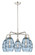 Ballston Five Light Chandelier in Matte Black (405|516-5CR-BK-G557-6BL)