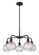 Ballston Five Light Chandelier in Matte Black (405|516-5CR-BK-G122C-6CL)