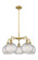 Ballston Five Light Chandelier in Brushed Brass (405|516-5CR-BB-G122C-8CL)
