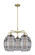 Ballston Five Light Chandelier in Antique Brass (405|516-5CR-AB-G557-8SM)