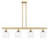 Ballston Four Light Island Pendant in Satin Gold (405|516-4I-SG-G558-6CL)