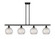 Ballston Four Light Island Pendant in Matte Black (405|516-4I-BK-G122C-8CL)