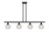 Ballston Four Light Island Pendant in Matte Black (405|516-4I-BK-G122C-6CL)