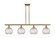 Ballston Four Light Island Pendant in Brushed Brass (405|516-4I-BB-G122C-8CL)