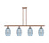 Ballston Four Light Island Pendant in Antique Copper (405|516-4I-AC-G557-6BL)