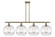 Ballston Four Light Island Pendant in Antique Brass (405|516-4I-AB-G556-12CL)