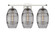 Ballston Three Light Bath Vanity in White Polished Chrome (405|516-3W-WPC-G557-8SM)