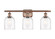 Ballston Three Light Bath Vanity in Antique Copper (405|516-3W-AC-G558-6CL)
