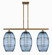 Ballston Three Light Island Pendant in Brushed Brass (405|516-3I-BB-G557-10BL)