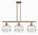 Ballston Three Light Island Pendant in Brushed Brass (405|516-3I-BB-G556-10CL)