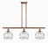Ballston Three Light Island Pendant in Antique Copper (405|516-3I-AC-G556-8CL)