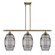 Ballston Three Light Island Pendant in Antique Brass (405|516-3I-AB-G557-8SM)