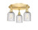 Ballston Three Light Semi-Flush Mount in Satin Gold (405|516-3C-SG-G559-5CL)