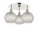 Downtown Urban Three Light Flush Mount in Polished Nickel (405|516-3C-PN-G122C-8CL)