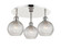 Downtown Urban Three Light Flush Mount in Polished Nickel (405|516-3C-PN-G122C-6CL)