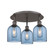 Ballston Three Light Flush Mount in Oil Rubbed Bronze (405|516-3C-OB-G558-6BL)