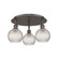 Ballston Three Light Semi-Flush Mount in Oil Rubbed Bronze (405|516-3C-OB-G122C-6CL)
