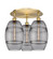 Ballston Three Light Semi-Flush Mount in Brushed Brass (405|516-3C-BB-G557-8SM)