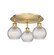 Ballston Three Light Semi-Flush Mount in Brushed Brass (405|516-3C-BB-G122C-6CL)