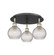 Ballston Three Light Semi-Flush Mount in Black Antique Brass (405|516-3C-BAB-G122C-6CL)