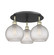 Ballston Three Light Semi-Flush Mount in Black Antique Brass (405|516-3C-BAB-G122C-8CL)