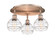 Ballston Three Light Semi-Flush Mount in Antique Copper (405|516-3C-AC-G556-6CL)