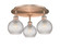 Ballston Three Light Semi-Flush Mount in Antique Copper (405|516-3C-AC-G122C-6CL)