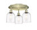 Ballston Three Light Semi-Flush Mount in Antique Brass (405|516-3C-AB-G558-6CL)