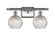 Ballston Two Light Bath Vanity in Brushed Satin Nickel (405|516-2W-SN-G122C-6CL)