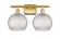Ballston Two Light Bath Vanity in Satin Gold (405|516-2W-SG-G122C-8CL)