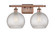 Ballston Two Light Bath Vanity in Antique Copper (405|516-2W-AC-G122C-8CL)