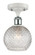 Ballston One Light Semi-Flush Mount in White Polished Chrome (405|516-1C-WPC-G122C-6CL)