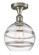 Ballston One Light Semi-Flush Mount in Brushed Satin Nickel (405|516-1C-SN-G556-8CL)