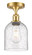Ballston One Light Semi-Flush Mount in Satin Gold (405|516-1C-SG-G558-6SDY)